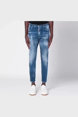 Dsquared2 Faded Jeans With Rips And Splashes