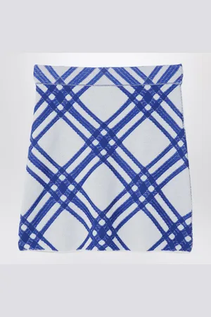 Burberry Check Pattern Skirt In Wool