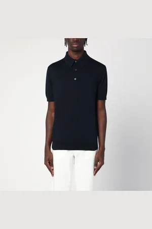 Ermenegildo Zegna Navy Short Sleeves Polo