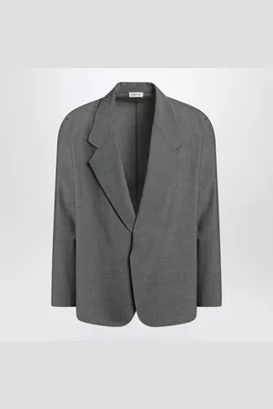 FEAR OF GOD Gray Single Breasted Jacket In Cotton And Wool