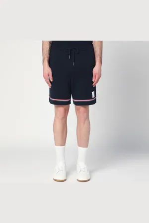 Thom Browne Navy Bermuda Shorts With Tricolour Detail