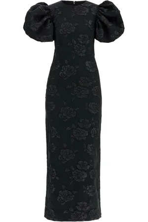 ROTATE 3d Jacquard Midi Dress Floral