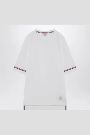 Thom Browne T Shirt With Tricolour Detail