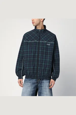 MARTINE ROSE Tartan Pattern Nylon Bomber Jacket