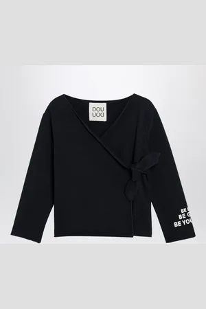 DOUUOD Cotton Crossover Cardigan