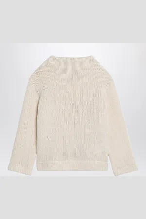 DOUUOD Ivory Wool Blend Jumper