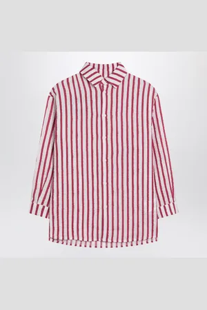 DOUUOD Striped Shirt White/ In Linen