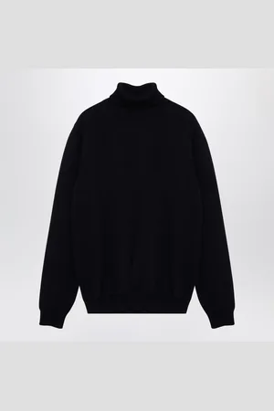 Roberto Collina Navy Merino Wool Turtleneck Pullover