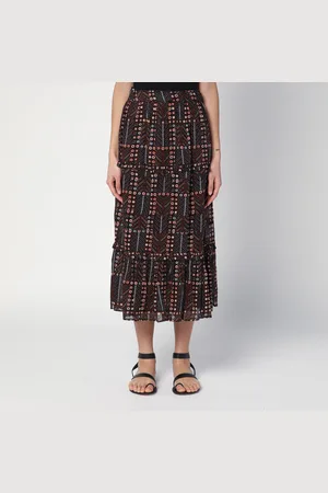 Isabel Marant Diya Skirt In Cotton Voile With Print