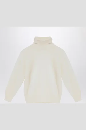 Il gufo Ivory Turtleneck Sweater In Wool