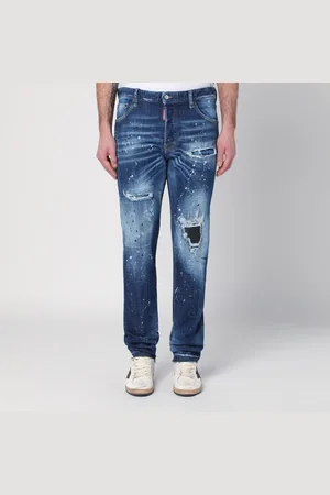 Dsquared2 Faded Jeans With Rips And Splashes