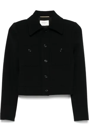 Saint Laurent Wool Blend Cropped Jacket