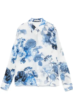 ALICE+OLIVIA Willa Printed Silk Shirt