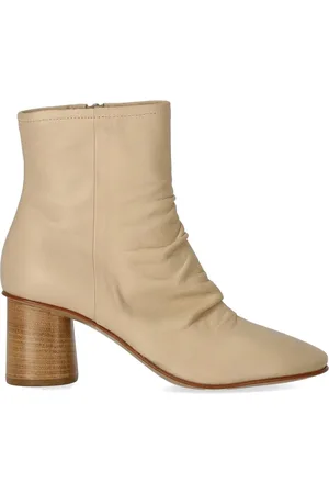 Elena Iachi Charme Ecrú Heeled Ankle Boot