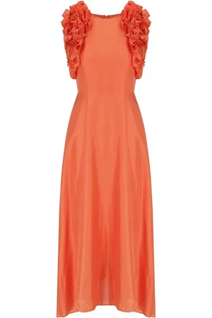 Essentiel Antwerp Hexico Coral Midi Dress