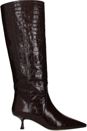 Stuart Weitzman Boots Naomi Women Leather Brown/Walnut