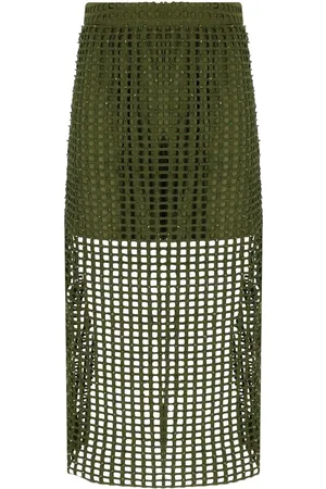 Essentiel Antwerp Handkerchief Khaki Midi Skirt