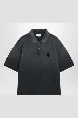 Alexander McQueen Alexander Mc Queen Faded Effect Polo Shirt In Cotton