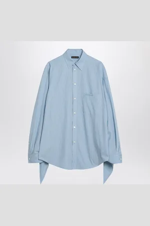 Balenciaga Light Striped Shirt With Knotted Cuffs