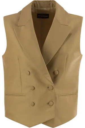 MVP Wardrobe Double Breasted Cotton And Silk Waistcoat