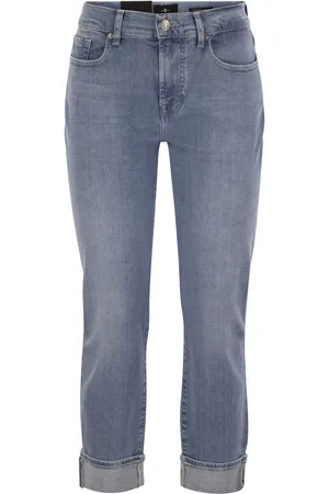 7 for all Mankind Relaxed Skinny Groovy Medium Waist Boyfriend Jeans