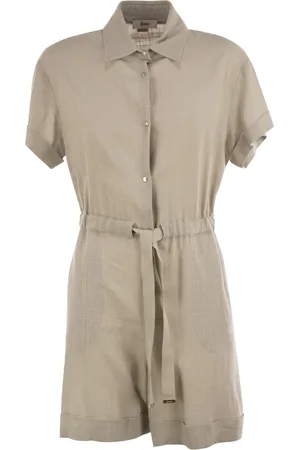 HERNO Chemisier Jumpsuit With Drawstring