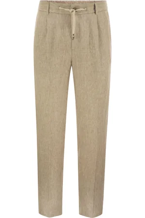PESERICO SIGN Jogger In Pure Linen Gabardine