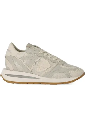 Philippe model Tropez Haute Low Fancy Denim Metal Sneaker