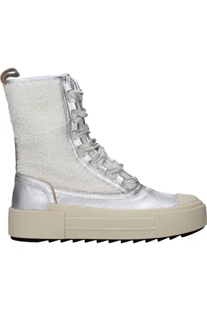 Philippe model Paris haute Boots Women Leather Silver/White