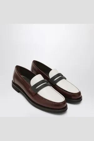 Brunello Cucinelli /White Loafers With Precious Clamp