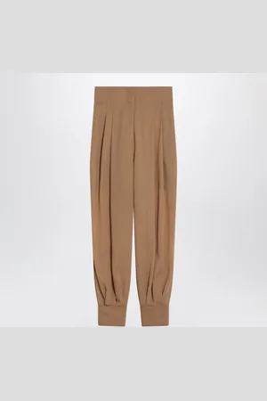 Philosophy Beige Pleated Wool Blend Trousers