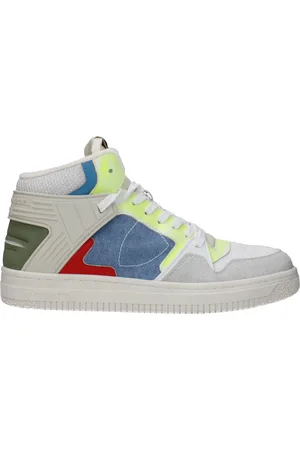 Philippe model Sneakers La grande mid Man Fabric White/Light blue