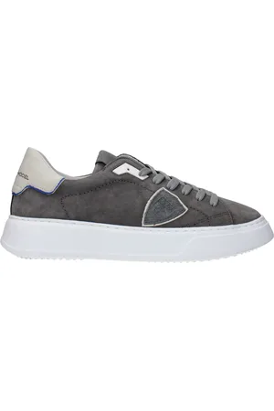 Philippe model Sneakers Temple Mens Suede Gray/Anthracite
