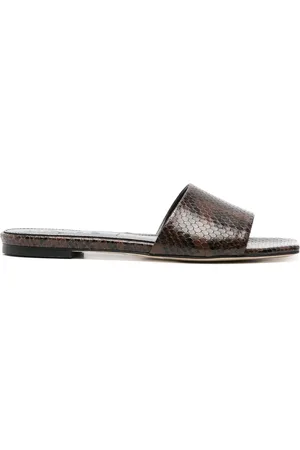 Aeyde Anna Snake Print Goat Leather Moka