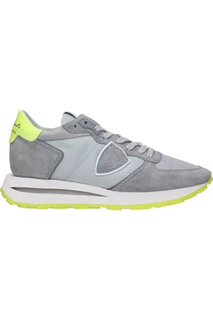 Philippe model Sneakers Tropez Haute Mens Fabric Gray/Yellow