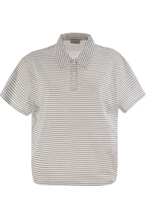 PESERICO SIGN Striped Cotton Jersey Polo Shirt