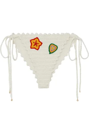 Casablanca Crochet Bikini Bottom With Patches