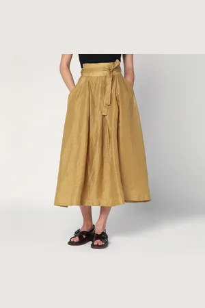 MKDT STUDIO Nova Pleated Skirt In Ramie