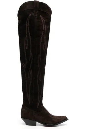 SONORA Embroidered Suede Western Boots