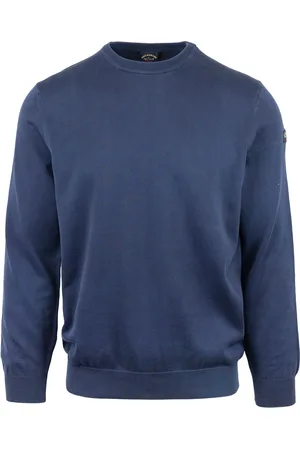 Paul & Shark Maglia Blu Con Patch Logo Cucito