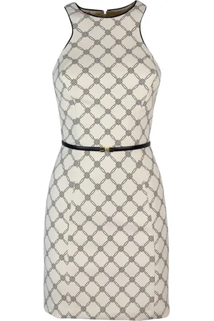Elisabetta Franchi Abito In Crepe Con Stampa Losanghe