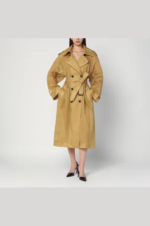 MKDT STUDIO Double Breasted Cici Trench Coat In Ramie