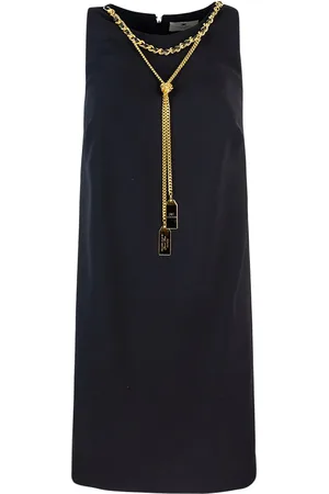 Elisabetta Franchi Miniabito Boxy In Crêpe Con Collana
