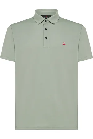 Peuterey Polo Mezzola Verde In Piquet