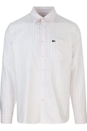 Lacoste Camicia Oxford A Righe Regular Fit