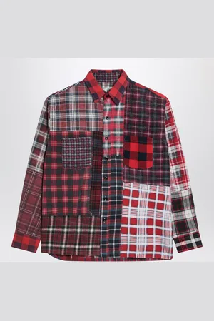 Pins & Needles Red Check Pattern Patchwork Shirt
