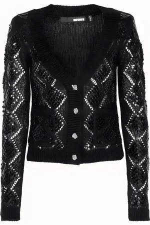 ROTATE Cardigan Traforato Con Paillettes