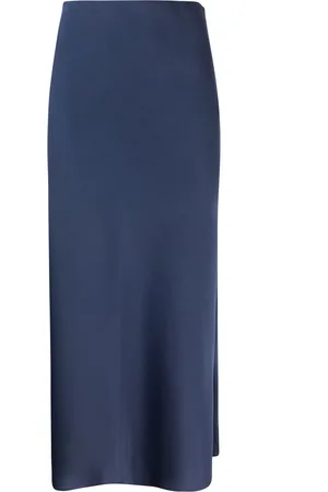 Patrizia Pepe Gonna Midi In Raso Lucido Blu