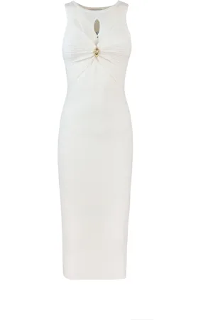 Elisabetta Franchi Abito A Costine Con Cut Out