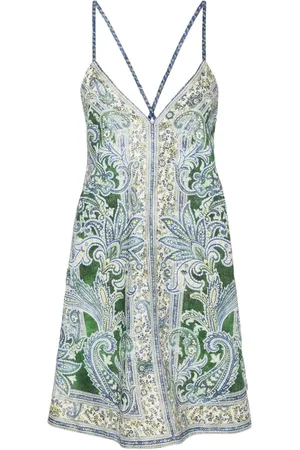 ZIMMERMANN Ottie Swing Paisley Minen Mini Dress